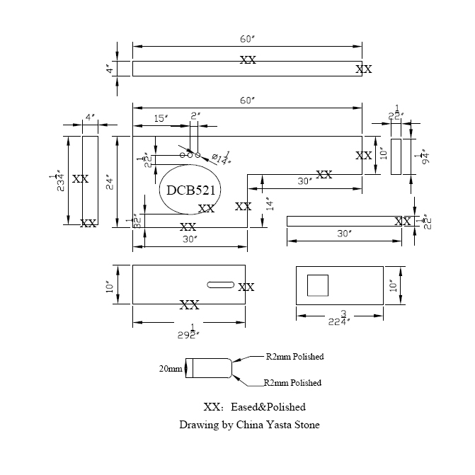 Vanity Apron Drawing