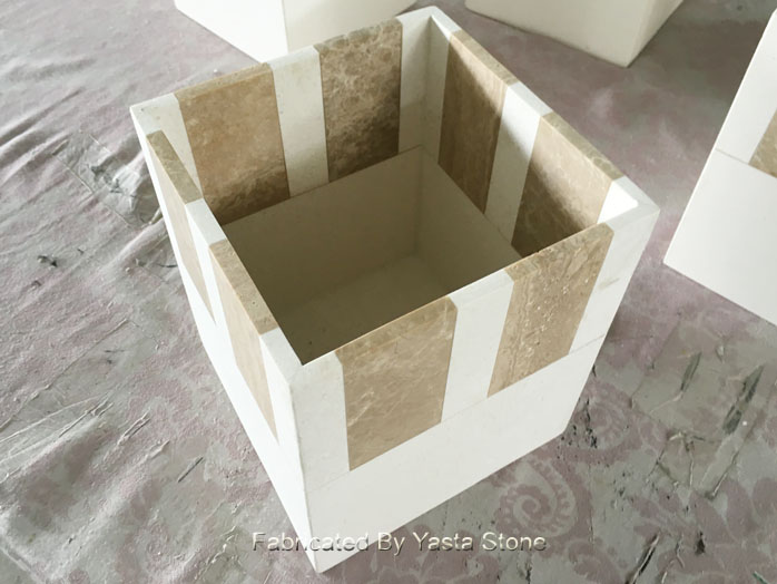 Marble Wastebasket