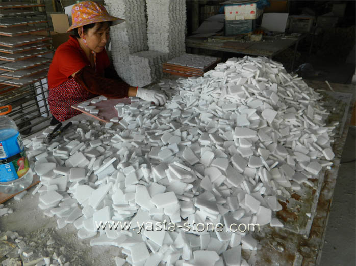 White Crushed Marble